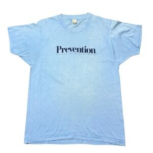 Vintage 80s Prevention America Health Magazine Promo Graphic Logo Faded T-shirt